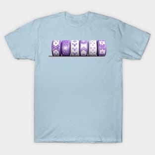 rolls of purple tape with different cute patterns T-Shirt